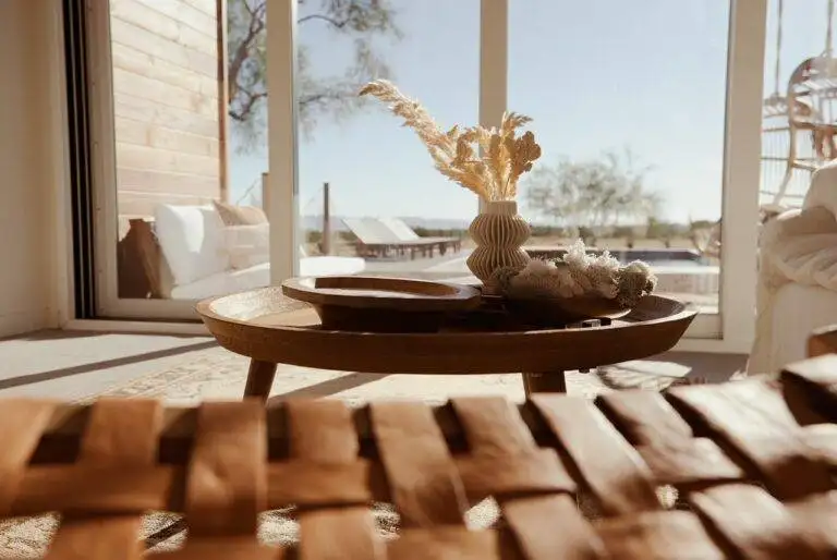 warm wood coffee table