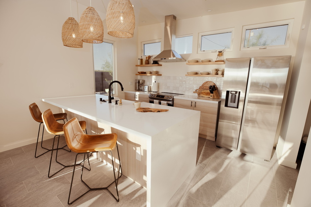 modern beige kitchen